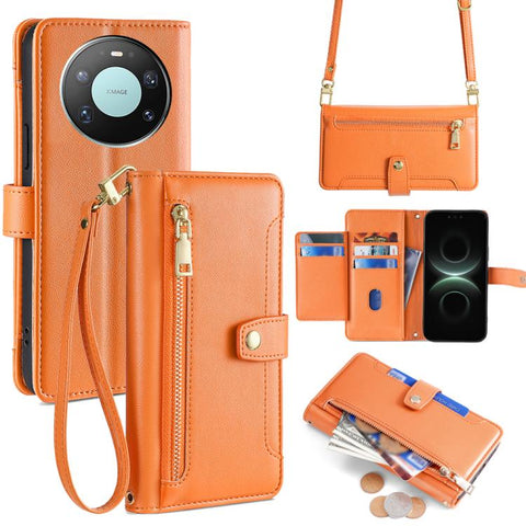 Sheep Texture Cross-body Zipper Wallet Leather Phone Case, For Huawei Enjoy 90 Pro Max 5G, For Huawei Enjoy 90 Plus 5G, For Huawei nova 15 Ultra, For Huawei nova 15 Pro, For Huawei nova 15, For Huawei Mate 80 Pro Max 5G, For Huawei Mate 80 5G          ...