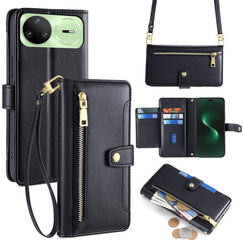 Sheep Texture Cross-body Zipper Wallet Leather Phone Case, For Huawei Enjoy 90 Pro Max 5G, For Huawei Enjoy 90 Plus 5G, For Huawei nova 15 Ultra, For Huawei nova 15 Pro, For Huawei nova 15, For Huawei Mate 80 Pro Max 5G, For Huawei Mate 80 5G          ...