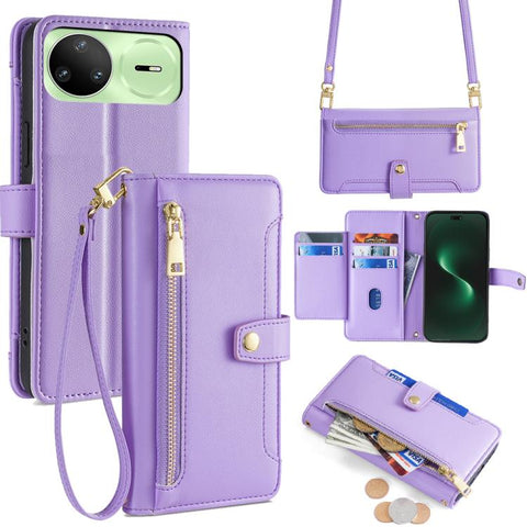 Sheep Texture Cross-body Zipper Wallet Leather Phone Case, For Huawei Enjoy 90 Pro Max 5G, For Huawei Enjoy 90 Plus 5G, For Huawei nova 15 Ultra, For Huawei nova 15 Pro, For Huawei nova 15, For Huawei Mate 80 Pro Max 5G, For Huawei Mate 80 5G          ...