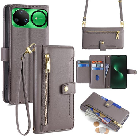 Sheep Texture Cross-body Zipper Wallet Leather Phone Case, For Huawei Enjoy 90 Pro Max 5G, For Huawei Enjoy 90 Plus 5G, For Huawei nova 15 Ultra, For Huawei nova 15 Pro, For Huawei nova 15, For Huawei Mate 80 Pro Max 5G, For Huawei Mate 80 5G          ...
