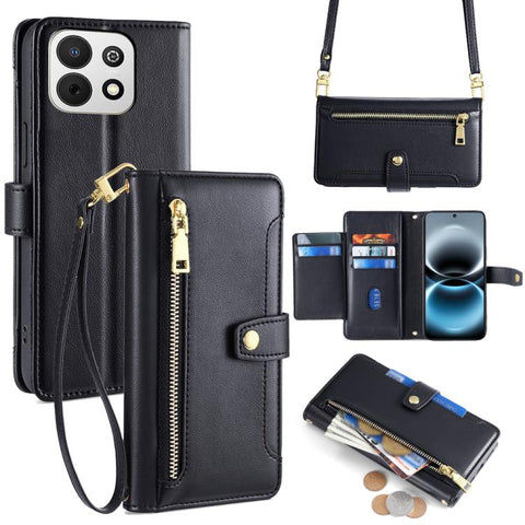 Sheep Texture Cross-body Zipper Wallet Leather Phone Case, For Huawei Enjoy 90 Pro Max 5G, For Huawei Enjoy 90 Plus 5G, For Huawei nova 15 Ultra, For Huawei nova 15 Pro, For Huawei nova 15, For Huawei Mate 80 Pro Max 5G, For Huawei Mate 80 5G          ...