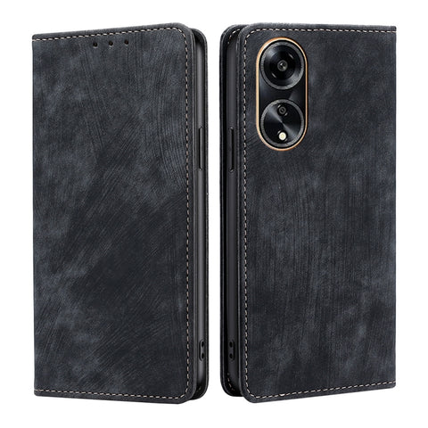 RFID Anti-theft Brush Magnetic Leather Phone Case, For OPPO A38 4G / A18 4G, For OPPO A2 Pro 5G, For OPPO A58 4G, For OPPO Reno10 5G / Reno10 Pro 5G Global, For OPPO A78 4G, For OPPO Reno10 Pro+ 5G, For OPPO A1 5G, For OPPO A79 5G
