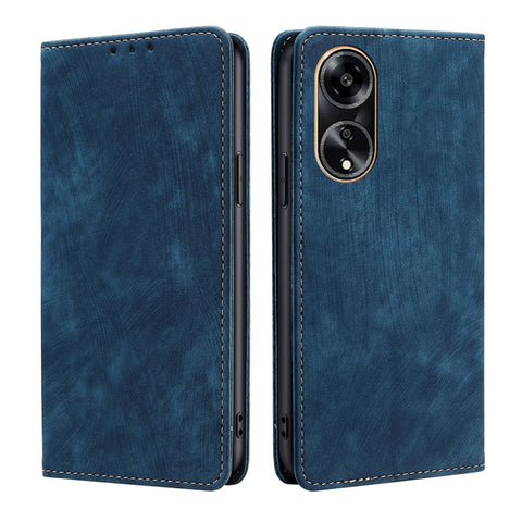 RFID Anti-theft Brush Magnetic Leather Phone Case, For OPPO A38 4G / A18 4G, For OPPO A2 Pro 5G, For OPPO A58 4G, For OPPO Reno10 5G / Reno10 Pro 5G Global, For OPPO A78 4G, For OPPO Reno10 Pro+ 5G, For OPPO A1 5G, For OPPO A79 5G