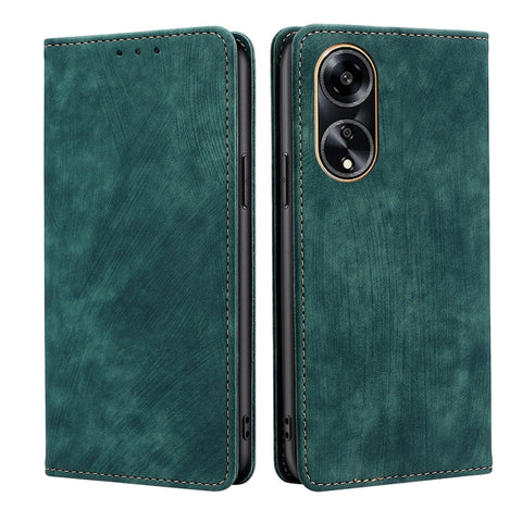 RFID Anti-theft Brush Magnetic Leather Phone Case, For OPPO A38 4G / A18 4G, For OPPO A2 Pro 5G, For OPPO A58 4G, For OPPO Reno10 5G / Reno10 Pro 5G Global, For OPPO A78 4G, For OPPO Reno10 Pro+ 5G, For OPPO A1 5G, For OPPO A79 5G