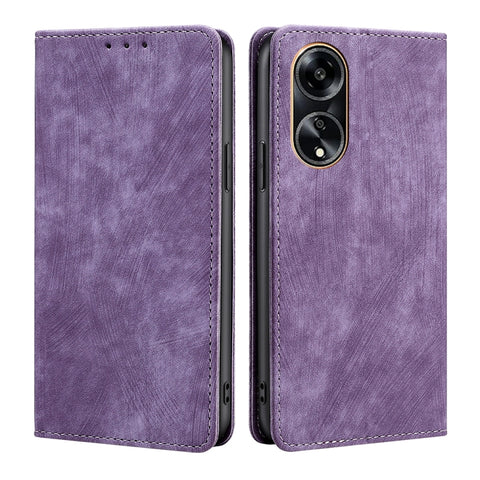 RFID Anti-theft Brush Magnetic Leather Phone Case, For OPPO A38 4G / A18 4G, For OPPO A2 Pro 5G, For OPPO A58 4G, For OPPO Reno10 5G / Reno10 Pro 5G Global, For OPPO A78 4G, For OPPO Reno10 Pro+ 5G, For OPPO A1 5G, For OPPO A79 5G