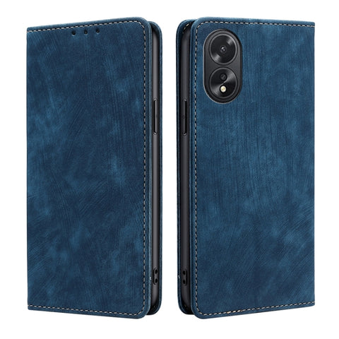 RFID Anti-theft Brush Magnetic Leather Phone Case, For OPPO A38 4G / A18 4G, For OPPO A2 Pro 5G, For OPPO A58 4G, For OPPO Reno10 5G / Reno10 Pro 5G Global, For OPPO A78 4G, For OPPO Reno10 Pro+ 5G, For OPPO A1 5G, For OPPO A79 5G