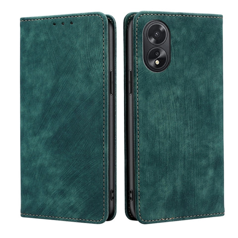 RFID Anti-theft Brush Magnetic Leather Phone Case, For OPPO A38 4G / A18 4G, For OPPO A2 Pro 5G, For OPPO A58 4G, For OPPO Reno10 5G / Reno10 Pro 5G Global, For OPPO A78 4G, For OPPO Reno10 Pro+ 5G, For OPPO A1 5G, For OPPO A79 5G