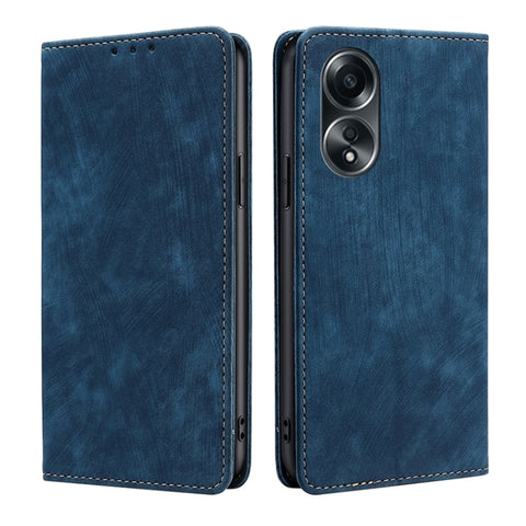 RFID Anti-theft Brush Magnetic Leather Phone Case, For OPPO A38 4G / A18 4G, For OPPO A2 Pro 5G, For OPPO A58 4G, For OPPO Reno10 5G / Reno10 Pro 5G Global, For OPPO A78 4G, For OPPO Reno10 Pro+ 5G, For OPPO A1 5G, For OPPO A79 5G