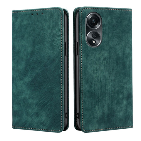 RFID Anti-theft Brush Magnetic Leather Phone Case, For OPPO A38 4G / A18 4G, For OPPO A2 Pro 5G, For OPPO A58 4G, For OPPO Reno10 5G / Reno10 Pro 5G Global, For OPPO A78 4G, For OPPO Reno10 Pro+ 5G, For OPPO A1 5G, For OPPO A79 5G
