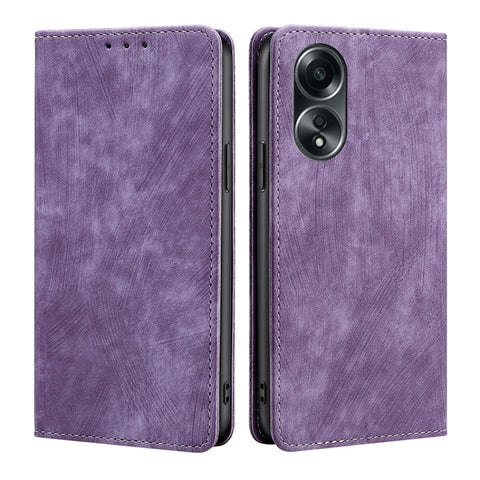 RFID Anti-theft Brush Magnetic Leather Phone Case, For OPPO A38 4G / A18 4G, For OPPO A2 Pro 5G, For OPPO A58 4G, For OPPO Reno10 5G / Reno10 Pro 5G Global, For OPPO A78 4G, For OPPO Reno10 Pro+ 5G, For OPPO A1 5G, For OPPO A79 5G