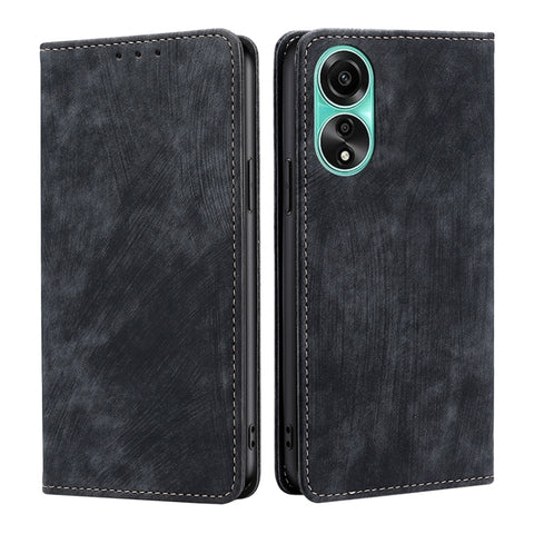 RFID Anti-theft Brush Magnetic Leather Phone Case, For OPPO A38 4G / A18 4G, For OPPO A2 Pro 5G, For OPPO A58 4G, For OPPO Reno10 5G / Reno10 Pro 5G Global, For OPPO A78 4G, For OPPO Reno10 Pro+ 5G, For OPPO A1 5G, For OPPO A79 5G