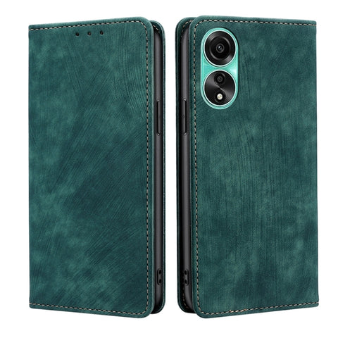 RFID Anti-theft Brush Magnetic Leather Phone Case, For OPPO A38 4G / A18 4G, For OPPO A2 Pro 5G, For OPPO A58 4G, For OPPO Reno10 5G / Reno10 Pro 5G Global, For OPPO A78 4G, For OPPO Reno10 Pro+ 5G, For OPPO A1 5G, For OPPO A79 5G