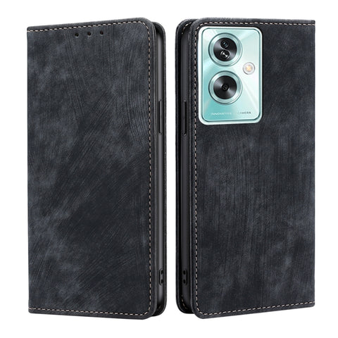 RFID Anti-theft Brush Magnetic Leather Phone Case, For OPPO A38 4G / A18 4G, For OPPO A2 Pro 5G, For OPPO A58 4G, For OPPO Reno10 5G / Reno10 Pro 5G Global, For OPPO A78 4G, For OPPO Reno10 Pro+ 5G, For OPPO A1 5G, For OPPO A79 5G
