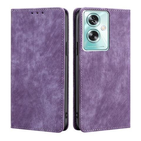 RFID Anti-theft Brush Magnetic Leather Phone Case, For OPPO A38 4G / A18 4G, For OPPO A2 Pro 5G, For OPPO A58 4G, For OPPO Reno10 5G / Reno10 Pro 5G Global, For OPPO A78 4G, For OPPO Reno10 Pro+ 5G, For OPPO A1 5G, For OPPO A79 5G