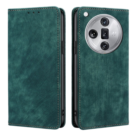 RFID Anti-theft Brush Magnetic Leather Phone Case, For OPPO Reno13 F 5G / 4G, For OPPO A3 5G India, For OPPO Reno12 F 5G, For OPPO A3 Pro 5G India, For OPPO Reno12 5G Global, For OPPO A60 4G Global, For OPPO Reno11 F 5G, For OPPO Find X7 5G            ...