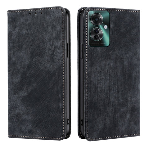 RFID Anti-theft Brush Magnetic Leather Phone Case, For OPPO Reno13 F 5G / 4G, For OPPO A3 5G India, For OPPO Reno12 F 5G, For OPPO A3 Pro 5G India, For OPPO Reno12 5G Global, For OPPO A60 4G Global, For OPPO Reno11 F 5G, For OPPO Find X7 5G            ...