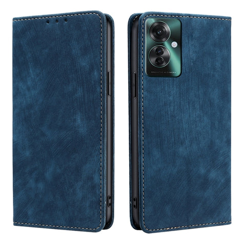 RFID Anti-theft Brush Magnetic Leather Phone Case, For OPPO Reno13 F 5G / 4G, For OPPO A3 5G India, For OPPO Reno12 F 5G, For OPPO A3 Pro 5G India, For OPPO Reno12 5G Global, For OPPO A60 4G Global, For OPPO Reno11 F 5G, For OPPO Find X7 5G            ...