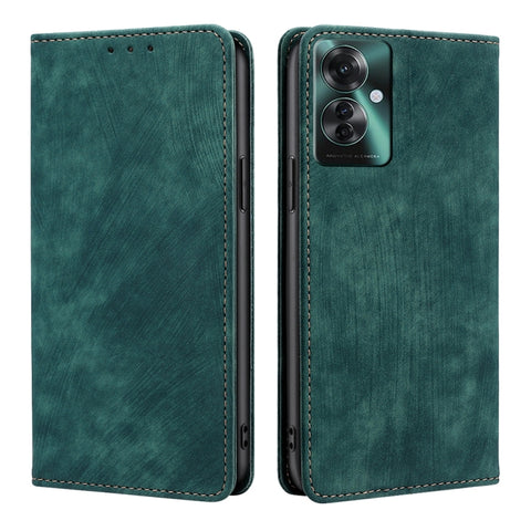 RFID Anti-theft Brush Magnetic Leather Phone Case, For OPPO Reno13 F 5G / 4G, For OPPO A3 5G India, For OPPO Reno12 F 5G, For OPPO A3 Pro 5G India, For OPPO Reno12 5G Global, For OPPO A60 4G Global, For OPPO Reno11 F 5G, For OPPO Find X7 5G            ...
