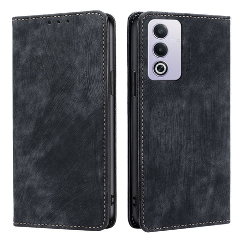 RFID Anti-theft Brush Magnetic Leather Phone Case, For OPPO Reno13 F 5G / 4G, For OPPO A3 5G India, For OPPO Reno12 F 5G, For OPPO A3 Pro 5G India, For OPPO Reno12 5G Global, For OPPO A60 4G Global, For OPPO Reno11 F 5G, For OPPO Find X7 5G            ...