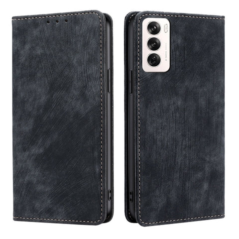 RFID Anti-theft Brush Magnetic Leather Phone Case, For OPPO Reno13 F 5G / 4G, For OPPO A3 5G India, For OPPO Reno12 F 5G, For OPPO A3 Pro 5G India, For OPPO Reno12 5G Global, For OPPO A60 4G Global, For OPPO Reno11 F 5G, For OPPO Find X7 5G            ...