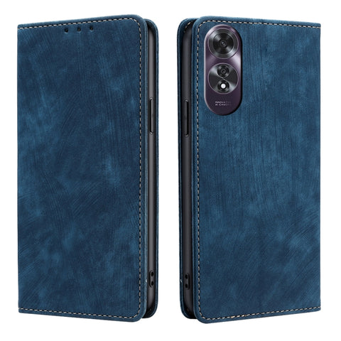 RFID Anti-theft Brush Magnetic Leather Phone Case, For OPPO Reno13 F 5G / 4G, For OPPO A3 5G India, For OPPO Reno12 F 5G, For OPPO A3 Pro 5G India, For OPPO Reno12 5G Global, For OPPO A60 4G Global, For OPPO Reno11 F 5G, For OPPO Find X7 5G            ...