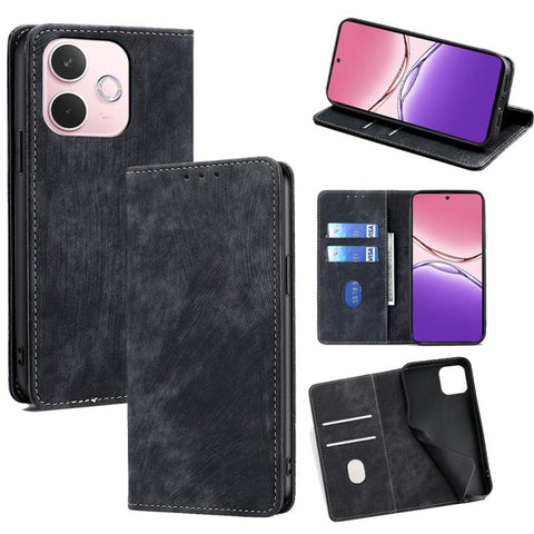 RFID Anti-theft Brush Magnetic Leather Phone Case, For OPPO K13 Turbo Pro 5G, For OPPO Reno14 F 5G, For OPPO A5x 5G Global, For OPPO A5 5G 2025 Global, For OPPO Find X8s+ 5G, For OPPO Find X8s 5G, For OPPO Find X8 Ultra 5G, For OPPO F29 5G Global      ...