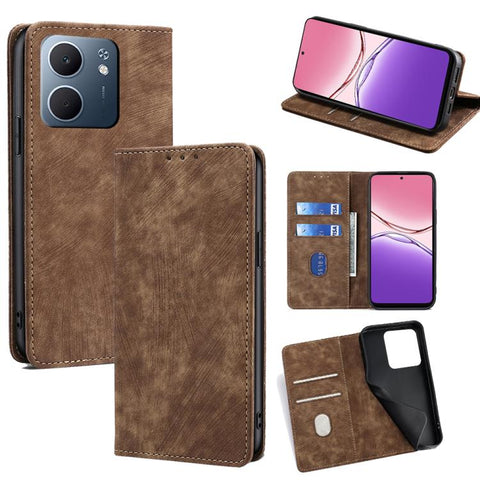 RFID Anti-theft Brush Magnetic Leather Phone Case, For OPPO K13 Turbo Pro 5G, For OPPO Reno14 F 5G, For OPPO A5x 5G Global, For OPPO A5 5G 2025 Global, For OPPO Find X8s+ 5G, For OPPO Find X8s 5G, For OPPO Find X8 Ultra 5G, For OPPO F29 5G Global      ...