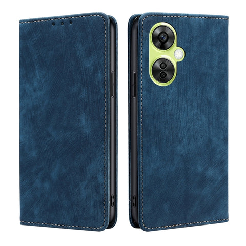 RFID Anti-theft Brush Magnetic Leather Phone Case, For OnePlus Ace 3V 5G, For OnePlus Nord CE4, For OnePlus Ace 2 Pro, For OnePlus Nord CE3 5G, For OnePlus Nord CE 3 Lite 5G