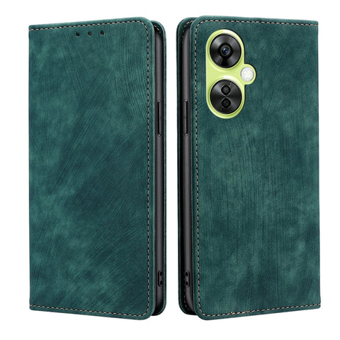 RFID Anti-theft Brush Magnetic Leather Phone Case, For OnePlus Ace 3V 5G, For OnePlus Nord CE4, For OnePlus Ace 2 Pro, For OnePlus Nord CE3 5G, For OnePlus Nord CE 3 Lite 5G