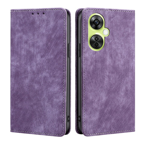RFID Anti-theft Brush Magnetic Leather Phone Case, For OnePlus Ace 3V 5G, For OnePlus Nord CE4, For OnePlus Ace 2 Pro, For OnePlus Nord CE3 5G, For OnePlus Nord CE 3 Lite 5G