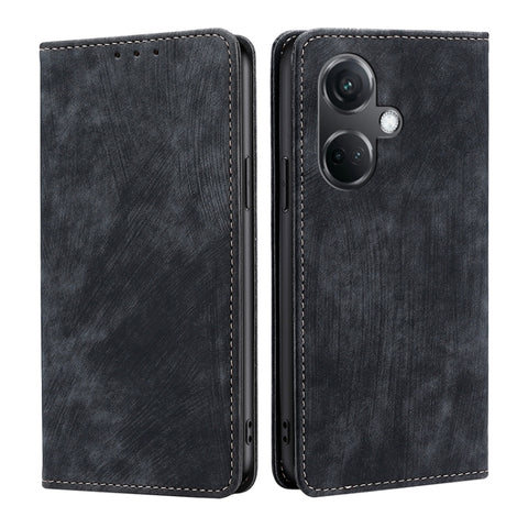 RFID Anti-theft Brush Magnetic Leather Phone Case, For OnePlus Ace 3V 5G, For OnePlus Nord CE4, For OnePlus Ace 2 Pro, For OnePlus Nord CE3 5G, For OnePlus Nord CE 3 Lite 5G