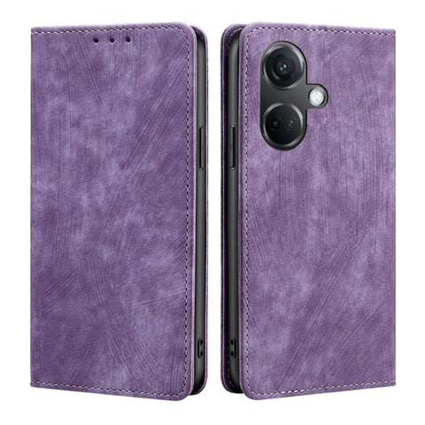 RFID Anti-theft Brush Magnetic Leather Phone Case, For OnePlus Ace 3V 5G, For OnePlus Nord CE4, For OnePlus Ace 2 Pro, For OnePlus Nord CE3 5G, For OnePlus Nord CE 3 Lite 5G