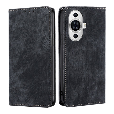 RFID Anti-theft Brush Magnetic Leather Phone Case, For Huawei Mate 60, For Huawei Enjoy 60 Pro / nova 11i, For Huawei Enjoy 60X, For Huawei nova 11 Pro 4G / 11 Ultra 4G, For Huawei nova 11 4G