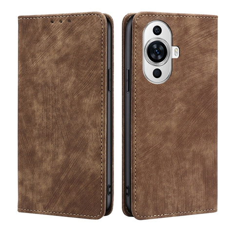 RFID Anti-theft Brush Magnetic Leather Phone Case, For Huawei Mate 60, For Huawei Enjoy 60 Pro / nova 11i, For Huawei Enjoy 60X, For Huawei nova 11 Pro 4G / 11 Ultra 4G, For Huawei nova 11 4G