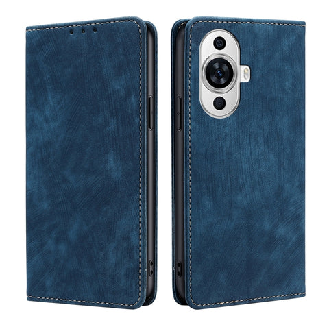 RFID Anti-theft Brush Magnetic Leather Phone Case, For Huawei Mate 60, For Huawei Enjoy 60 Pro / nova 11i, For Huawei Enjoy 60X, For Huawei nova 11 Pro 4G / 11 Ultra 4G, For Huawei nova 11 4G
