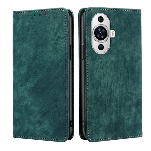 RFID Anti-theft Brush Magnetic Leather Phone Case, For Huawei Mate 60, For Huawei Enjoy 60 Pro / nova 11i, For Huawei Enjoy 60X, For Huawei nova 11 Pro 4G / 11 Ultra 4G, For Huawei nova 11 4G