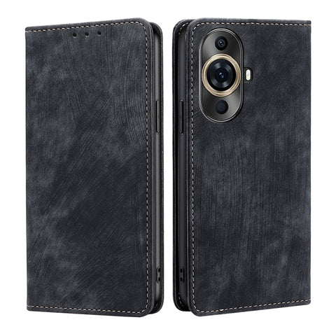 RFID Anti-theft Brush Magnetic Leather Phone Case, For Huawei Mate 60, For Huawei Enjoy 60 Pro / nova 11i, For Huawei Enjoy 60X, For Huawei nova 11 Pro 4G / 11 Ultra 4G, For Huawei nova 11 4G