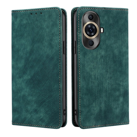 RFID Anti-theft Brush Magnetic Leather Phone Case, For Huawei Mate 60, For Huawei Enjoy 60 Pro / nova 11i, For Huawei Enjoy 60X, For Huawei nova 11 Pro 4G / 11 Ultra 4G, For Huawei nova 11 4G