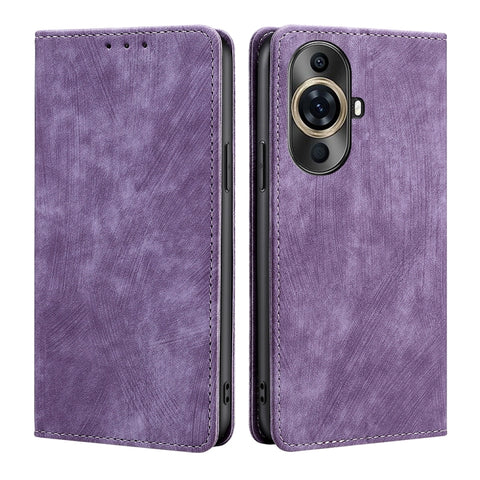 RFID Anti-theft Brush Magnetic Leather Phone Case, For Huawei Mate 60, For Huawei Enjoy 60 Pro / nova 11i, For Huawei Enjoy 60X, For Huawei nova 11 Pro 4G / 11 Ultra 4G, For Huawei nova 11 4G