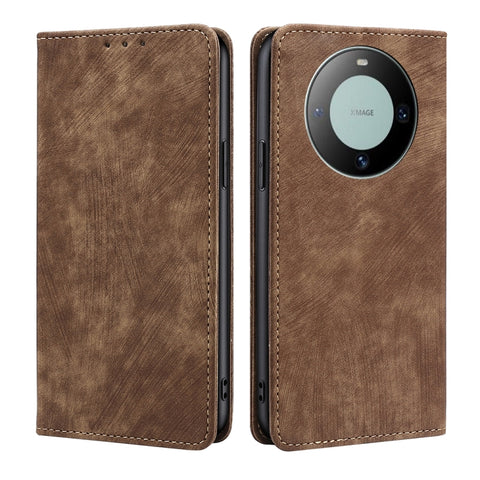 RFID Anti-theft Brush Magnetic Leather Phone Case, For Huawei Mate 60, For Huawei Enjoy 60 Pro / nova 11i, For Huawei Enjoy 60X, For Huawei nova 11 Pro 4G / 11 Ultra 4G, For Huawei nova 11 4G