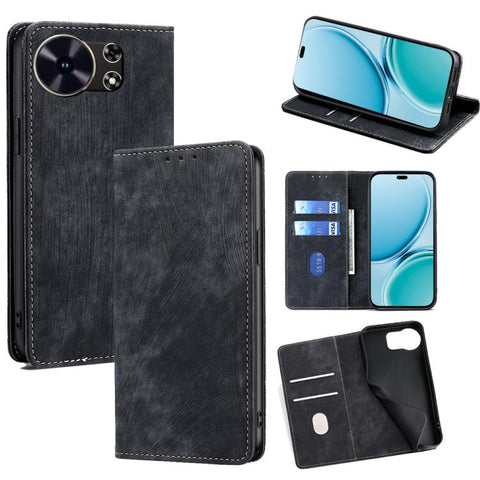 RFID Anti-theft Brush Magnetic Leather Phone Case, For Huawei Enjoy 90 Pro Max 5G, For Huawei Enjoy 90 Plus 5G, For Huawei nova 15 Ultra, For Huawei nova 15 Pro, For Huawei nova 15, For Huawei Mate 80 Pro Max 5G, For Huawei Mate 80 5G                  ...