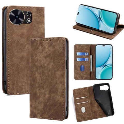 RFID Anti-theft Brush Magnetic Leather Phone Case, For Huawei Enjoy 90 Pro Max 5G, For Huawei Enjoy 90 Plus 5G, For Huawei nova 15 Ultra, For Huawei nova 15 Pro, For Huawei nova 15, For Huawei Mate 80 Pro Max 5G, For Huawei Mate 80 5G                  ...