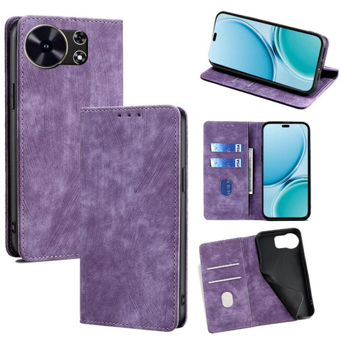 RFID Anti-theft Brush Magnetic Leather Phone Case, For Huawei Enjoy 90 Pro Max 5G, For Huawei Enjoy 90 Plus 5G, For Huawei nova 15 Ultra, For Huawei nova 15 Pro, For Huawei nova 15, For Huawei Mate 80 Pro Max 5G, For Huawei Mate 80 5G                  ...