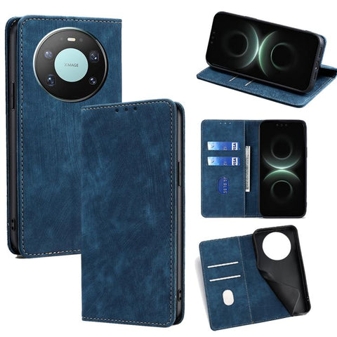RFID Anti-theft Brush Magnetic Leather Phone Case, For Huawei Enjoy 90 Pro Max 5G, For Huawei Enjoy 90 Plus 5G, For Huawei nova 15 Ultra, For Huawei nova 15 Pro, For Huawei nova 15, For Huawei Mate 80 Pro Max 5G, For Huawei Mate 80 5G                  ...