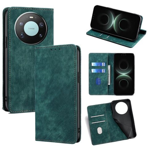 RFID Anti-theft Brush Magnetic Leather Phone Case, For Huawei Enjoy 90 Pro Max 5G, For Huawei Enjoy 90 Plus 5G, For Huawei nova 15 Ultra, For Huawei nova 15 Pro, For Huawei nova 15, For Huawei Mate 80 Pro Max 5G, For Huawei Mate 80 5G                  ...