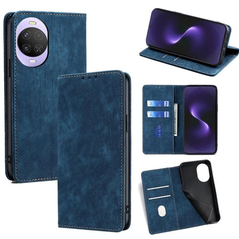 RFID Anti-theft Brush Magnetic Leather Phone Case, For Huawei Enjoy 90 Pro Max 5G, For Huawei Enjoy 90 Plus 5G, For Huawei nova 15 Ultra, For Huawei nova 15 Pro, For Huawei nova 15, For Huawei Mate 80 Pro Max 5G, For Huawei Mate 80 5G                  ...