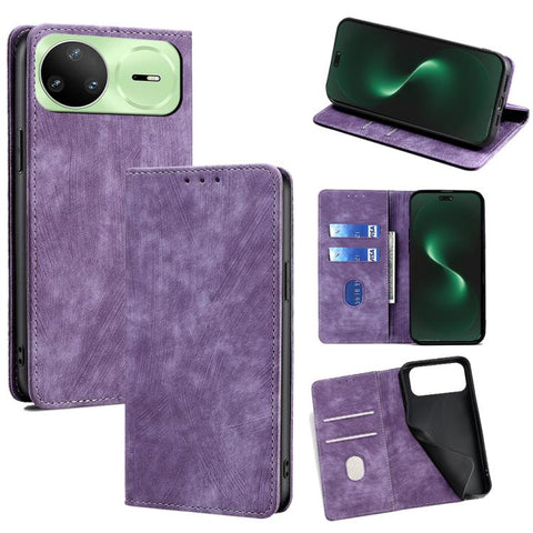 RFID Anti-theft Brush Magnetic Leather Phone Case, For Huawei Enjoy 90 Pro Max 5G, For Huawei Enjoy 90 Plus 5G, For Huawei nova 15 Ultra, For Huawei nova 15 Pro, For Huawei nova 15, For Huawei Mate 80 Pro Max 5G, For Huawei Mate 80 5G                  ...