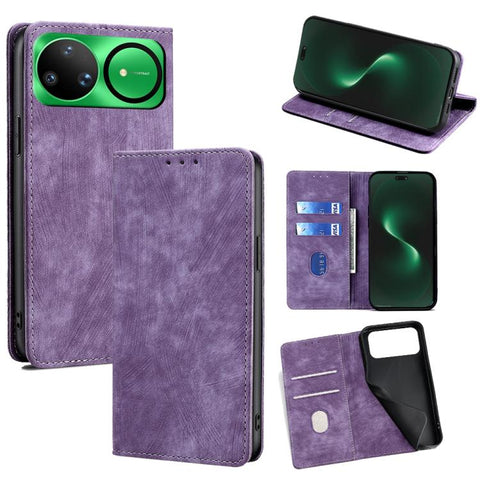 RFID Anti-theft Brush Magnetic Leather Phone Case, For Huawei Enjoy 90 Pro Max 5G, For Huawei Enjoy 90 Plus 5G, For Huawei nova 15 Ultra, For Huawei nova 15 Pro, For Huawei nova 15, For Huawei Mate 80 Pro Max 5G, For Huawei Mate 80 5G                  ...
