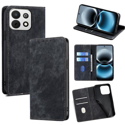 RFID Anti-theft Brush Magnetic Leather Phone Case, For Huawei Enjoy 90 Pro Max 5G, For Huawei Enjoy 90 Plus 5G, For Huawei nova 15 Ultra, For Huawei nova 15 Pro, For Huawei nova 15, For Huawei Mate 80 Pro Max 5G, For Huawei Mate 80 5G                  ...
