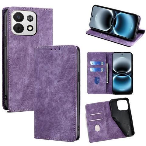 RFID Anti-theft Brush Magnetic Leather Phone Case, For Huawei Enjoy 90 Pro Max 5G, For Huawei Enjoy 90 Plus 5G, For Huawei nova 15 Ultra, For Huawei nova 15 Pro, For Huawei nova 15, For Huawei Mate 80 Pro Max 5G, For Huawei Mate 80 5G                  ...
